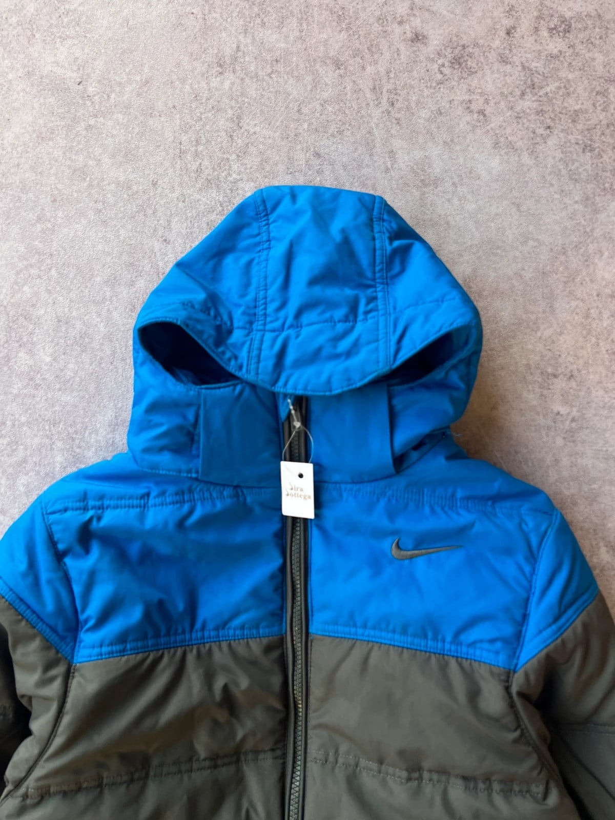 Nike — Giacca puffer anni 2000 blu e verde — 2