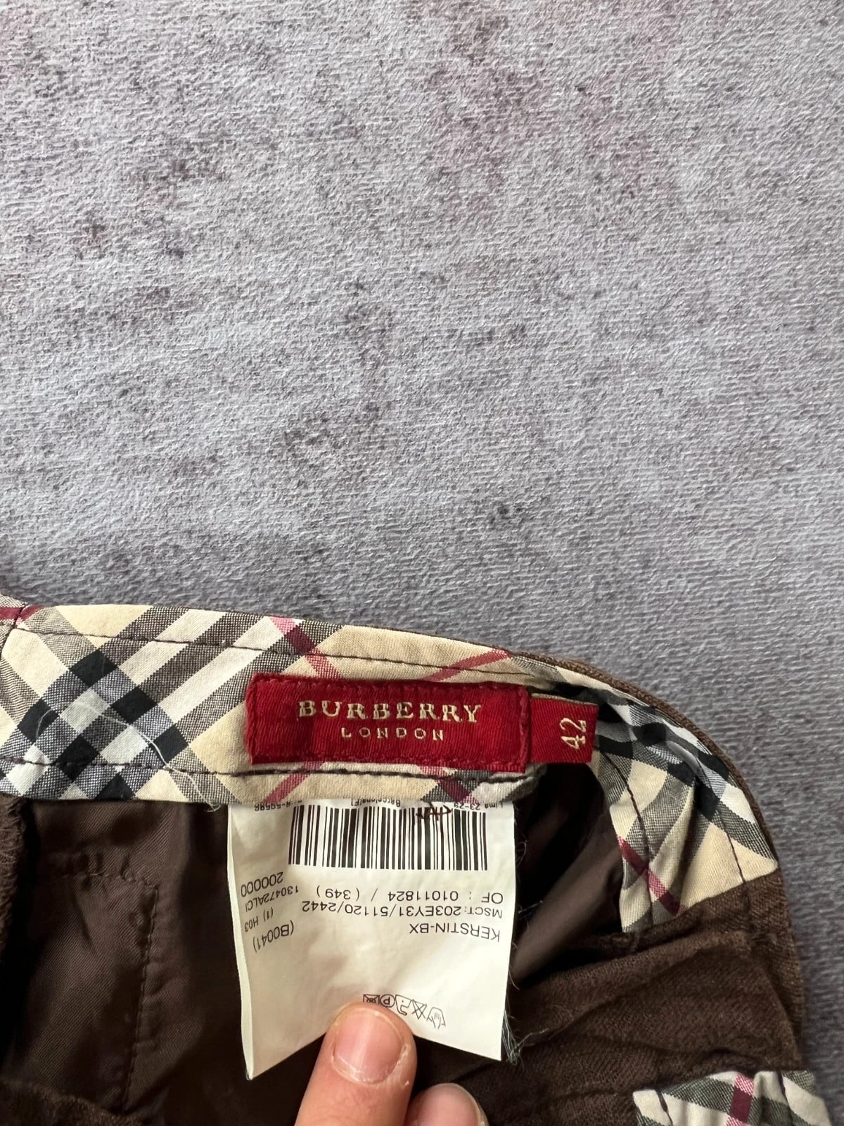 Burberry — Pantaloni cargo in lino anni 2000 marroni — 5