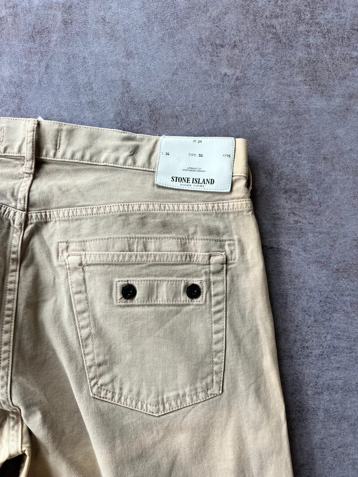 Stone Island — Pantaloni chino beige anni recenti