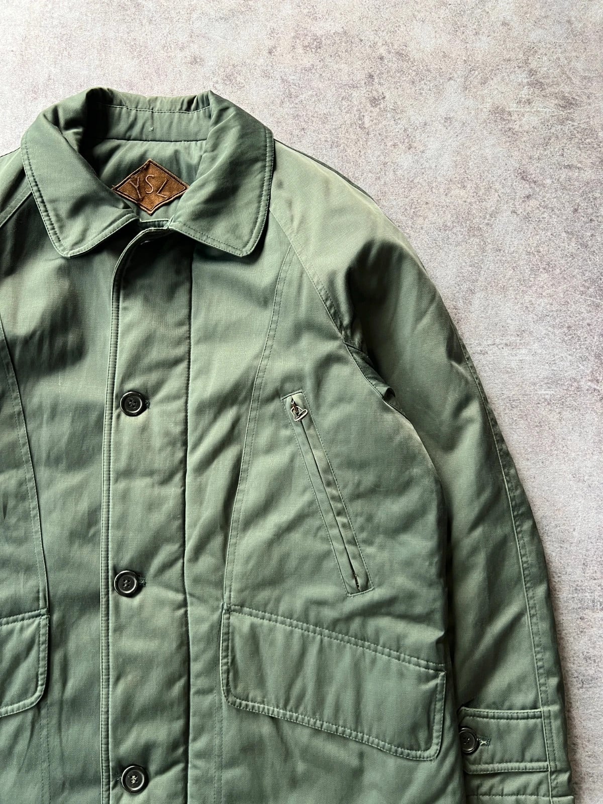 Saint Laurent — Giacca in nylon verde militare anni 90 — 4