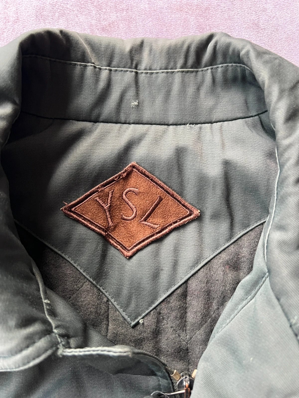 Saint Laurent — Giacca in nylon verde militare anni 90 — 5