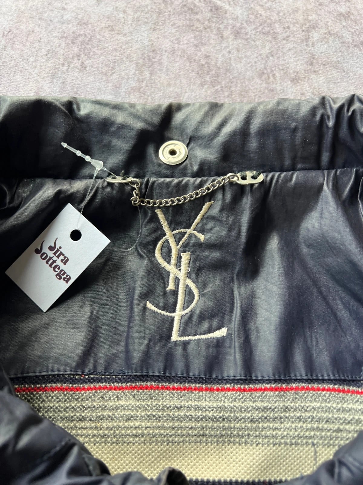 Saint Laurent — Giacca in nylon anni 90 blu scuro — 5