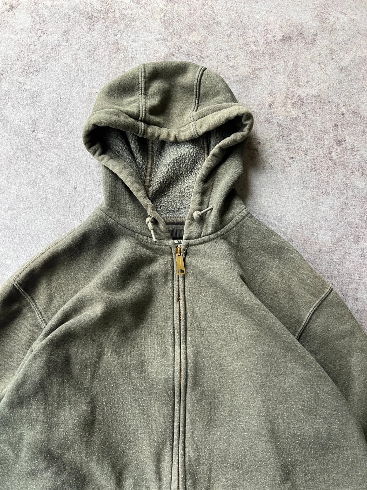 Carhartt — Hoodie con zip anni 2000 grigio — 2