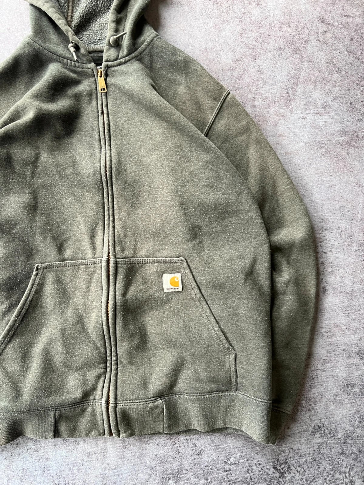 Carhartt — Hoodie con zip anni 2000 grigio — 3