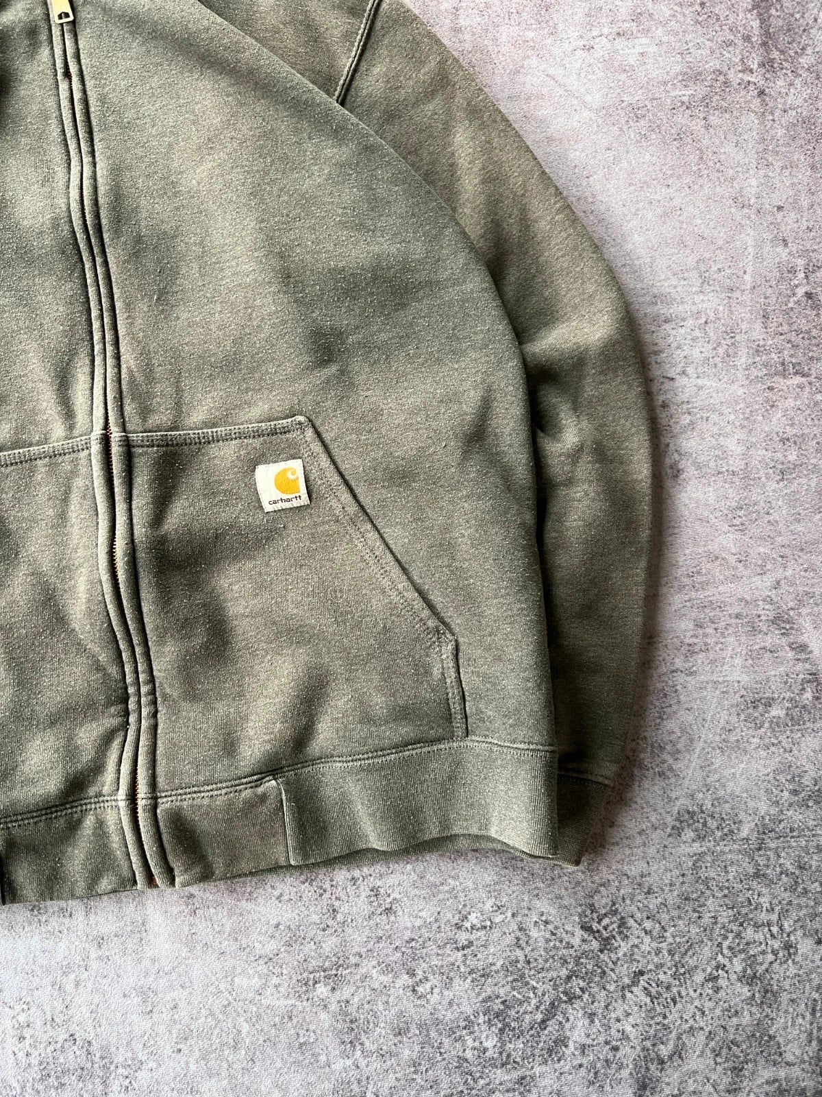 Carhartt — Hoodie con zip anni 2000 grigio — 4
