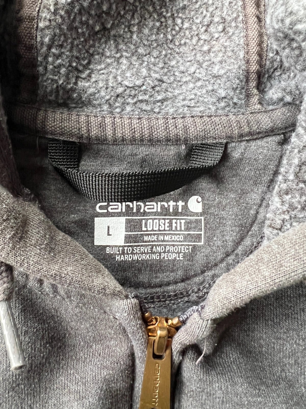 Carhartt — Hoodie con zip anni 2000 grigio — 5