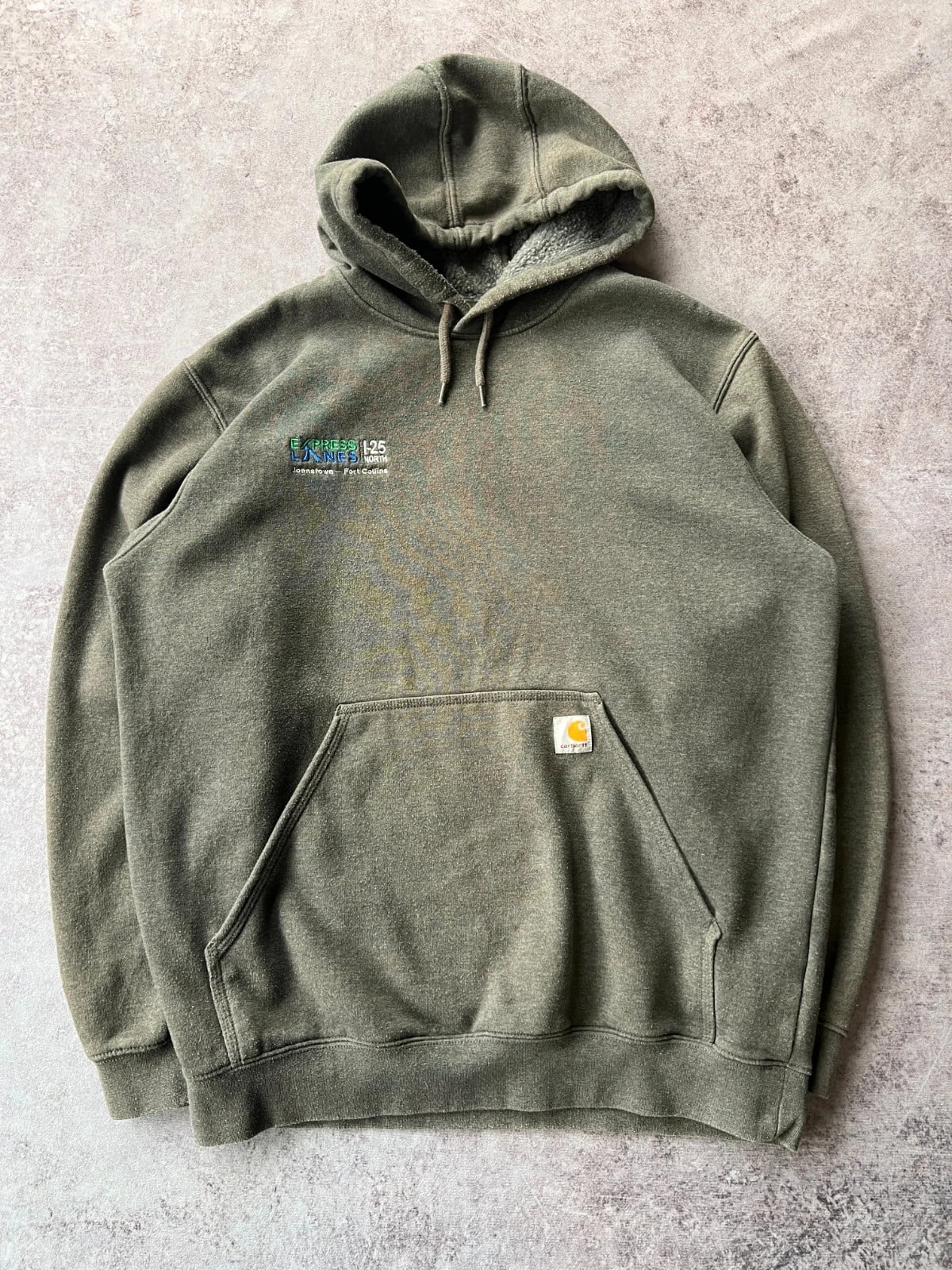 Carhartt — Felpa con cappuccio anni 2000 verde
