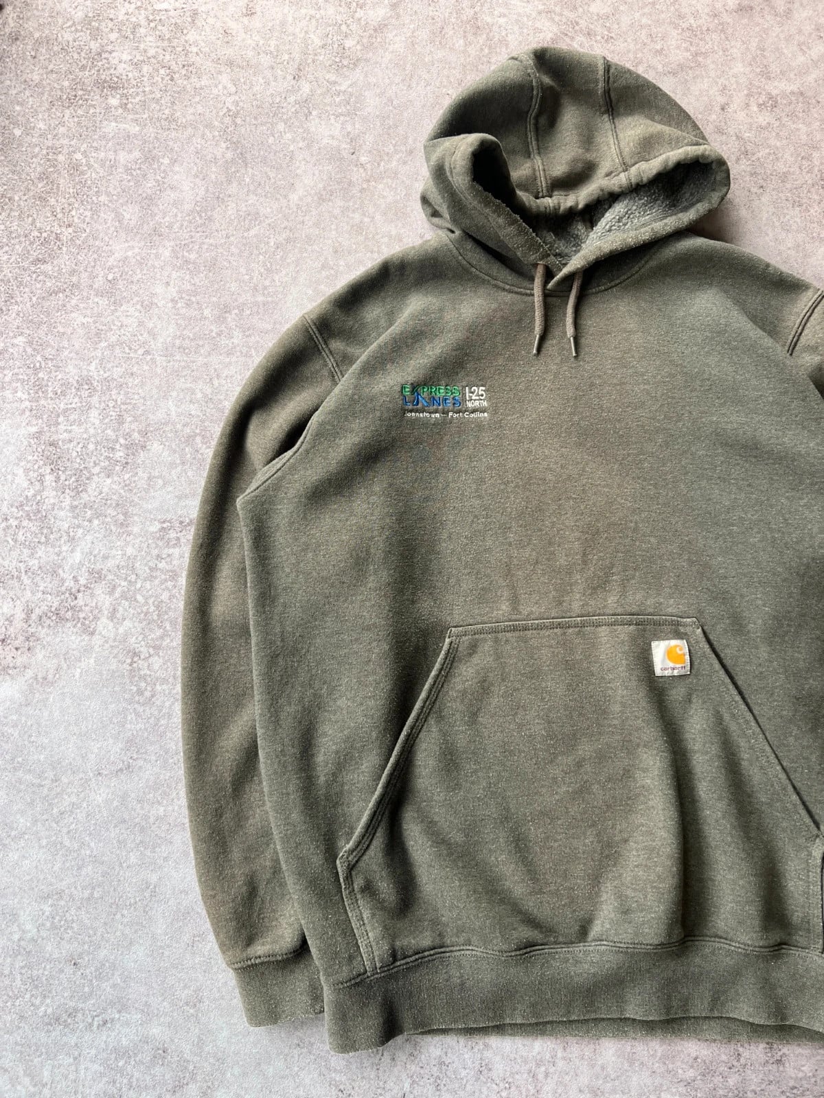 Carhartt — Felpa con cappuccio anni 2000 verde