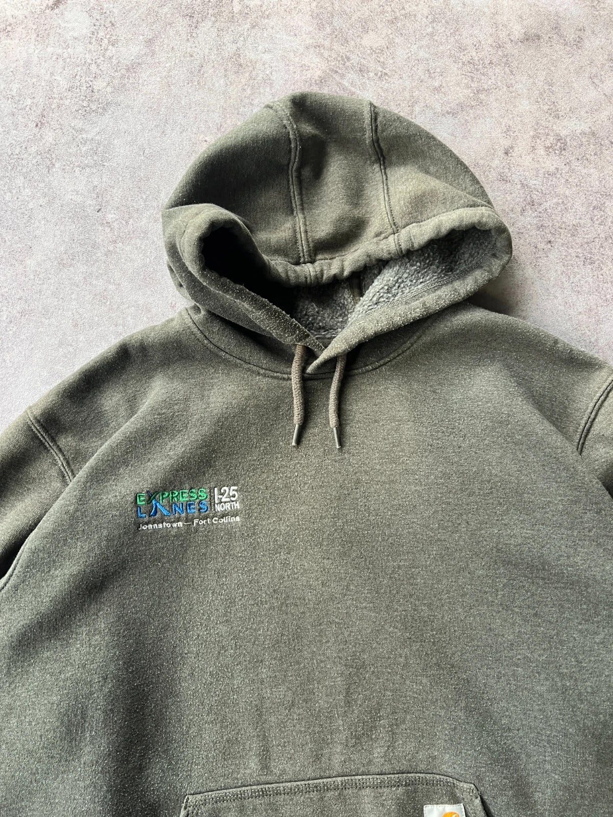 Carhartt — Felpa con cappuccio anni 2000 verde