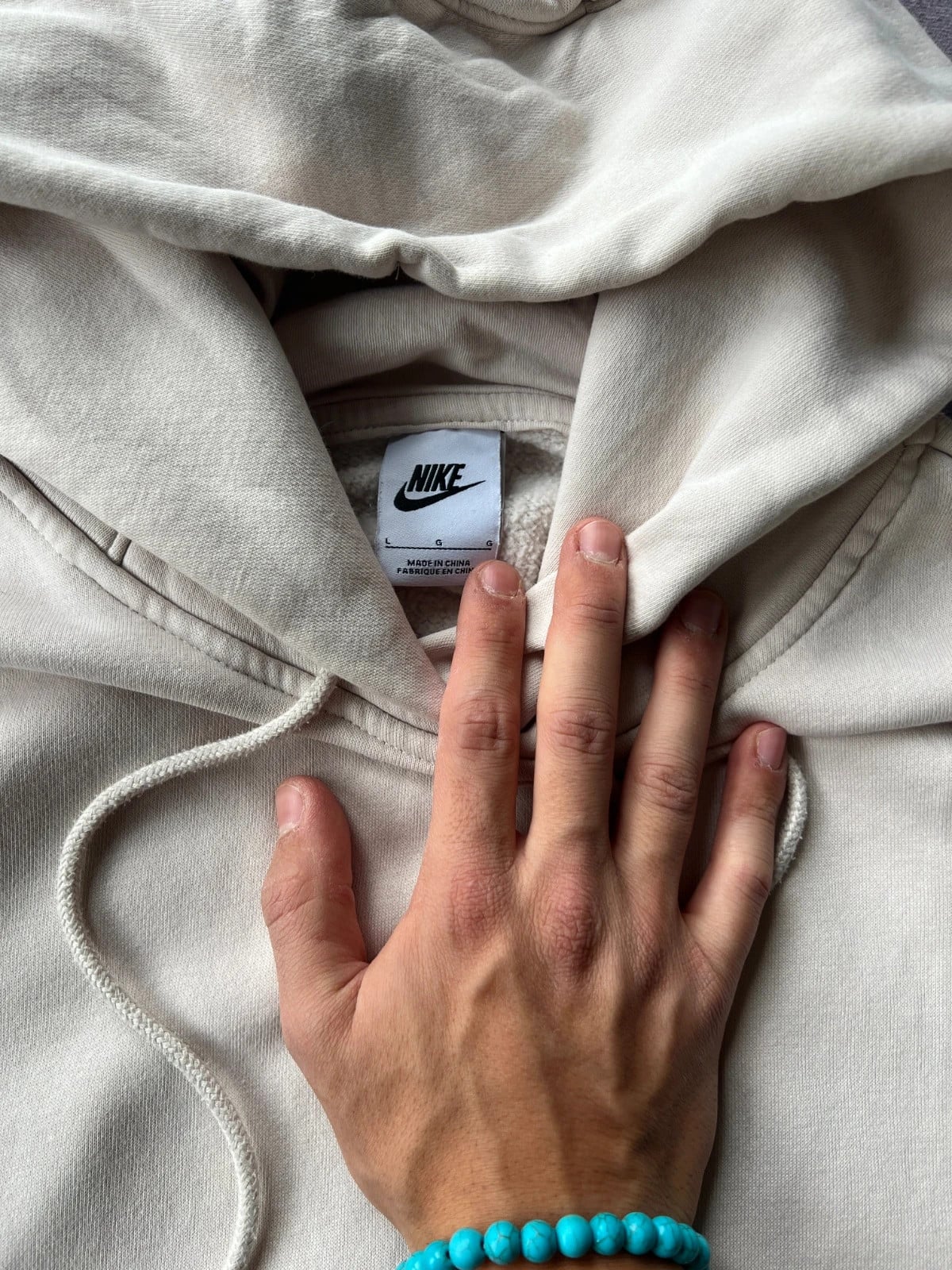 Nike — Hoodie oversize anni 2010 panna — 5