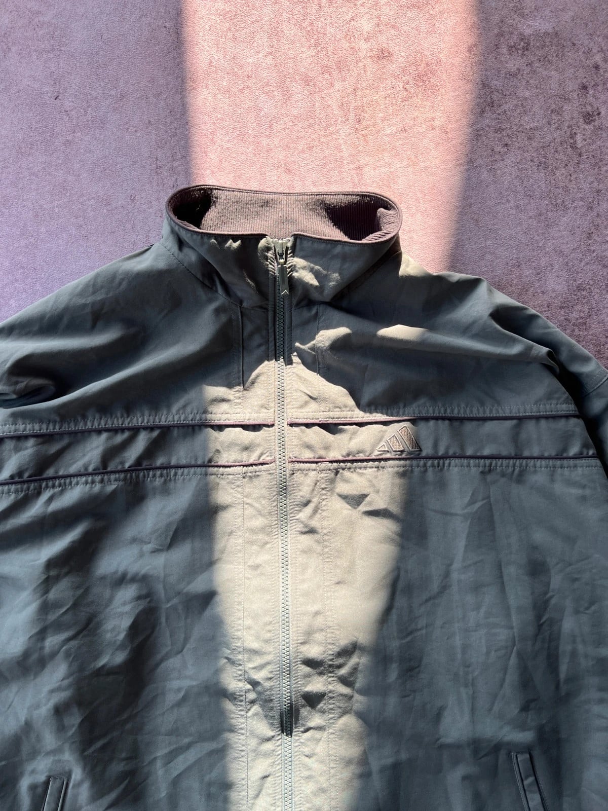 Adidas — Felpa sportiva con zip anni 2000 verde