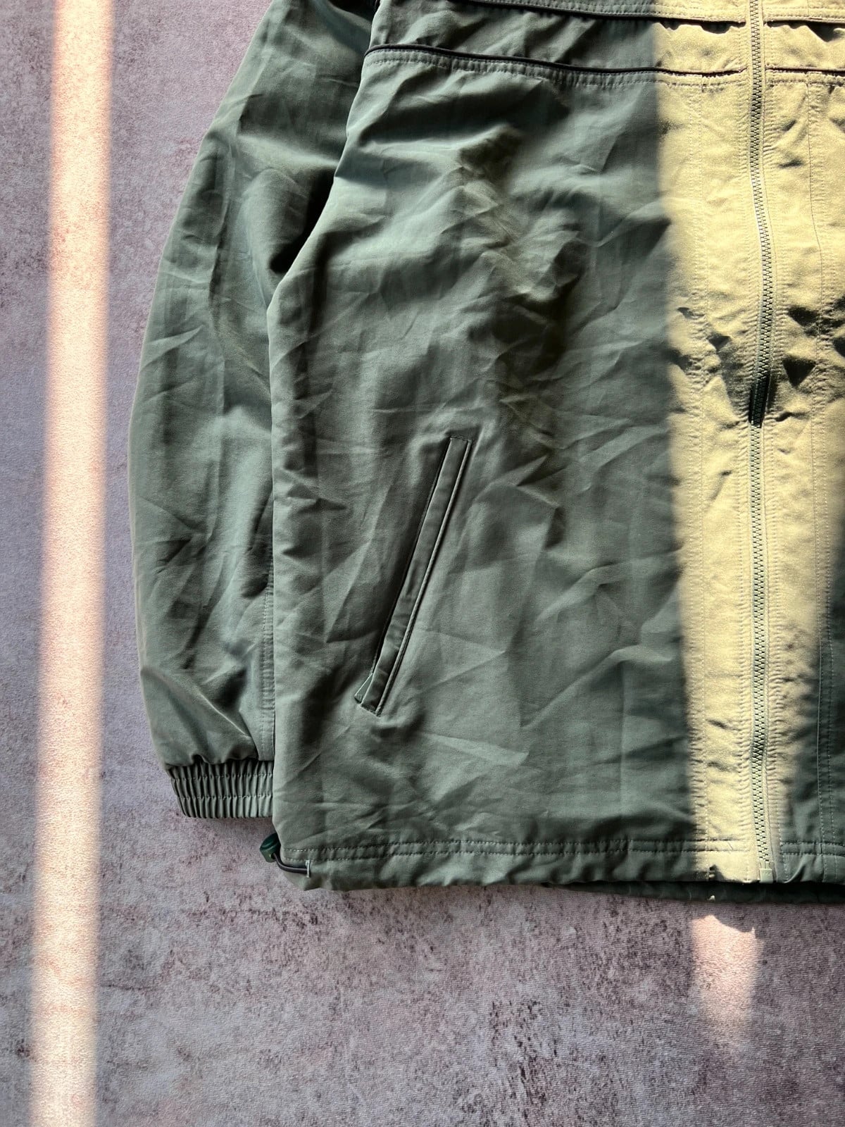 Adidas — Felpa sportiva con zip anni 2000 verde
