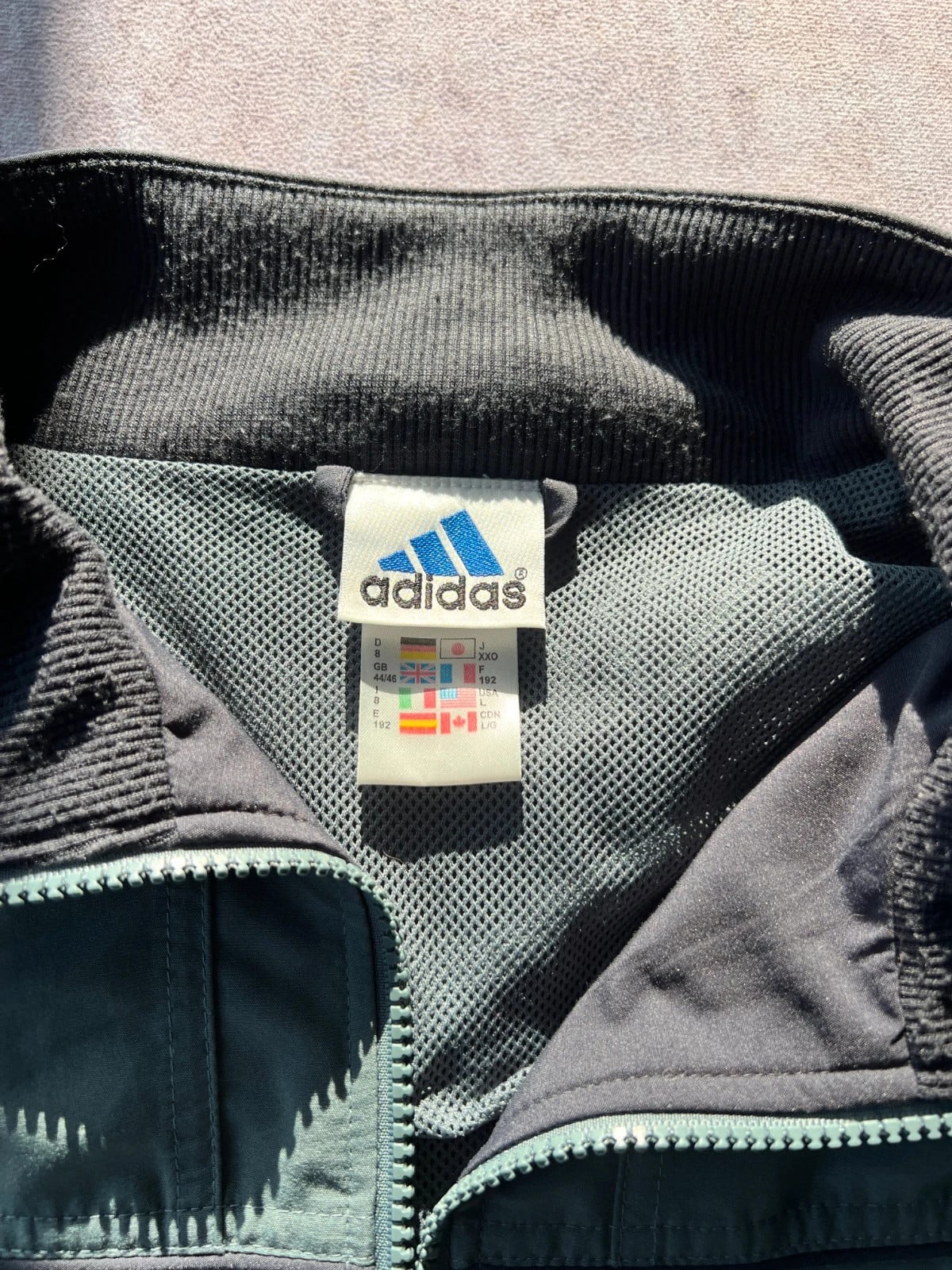 Adidas — Felpa sportiva con zip anni 2000 verde