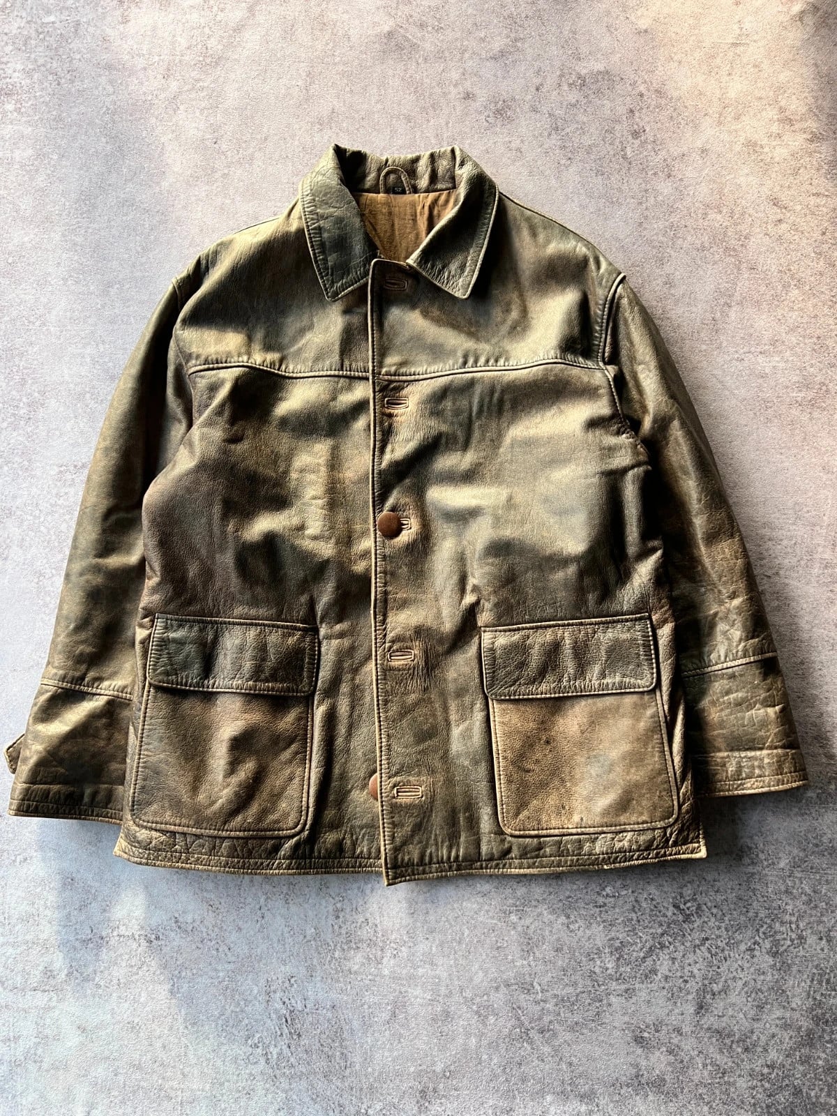 Vintage Dressing — Giacca in pelle marrone anni 90