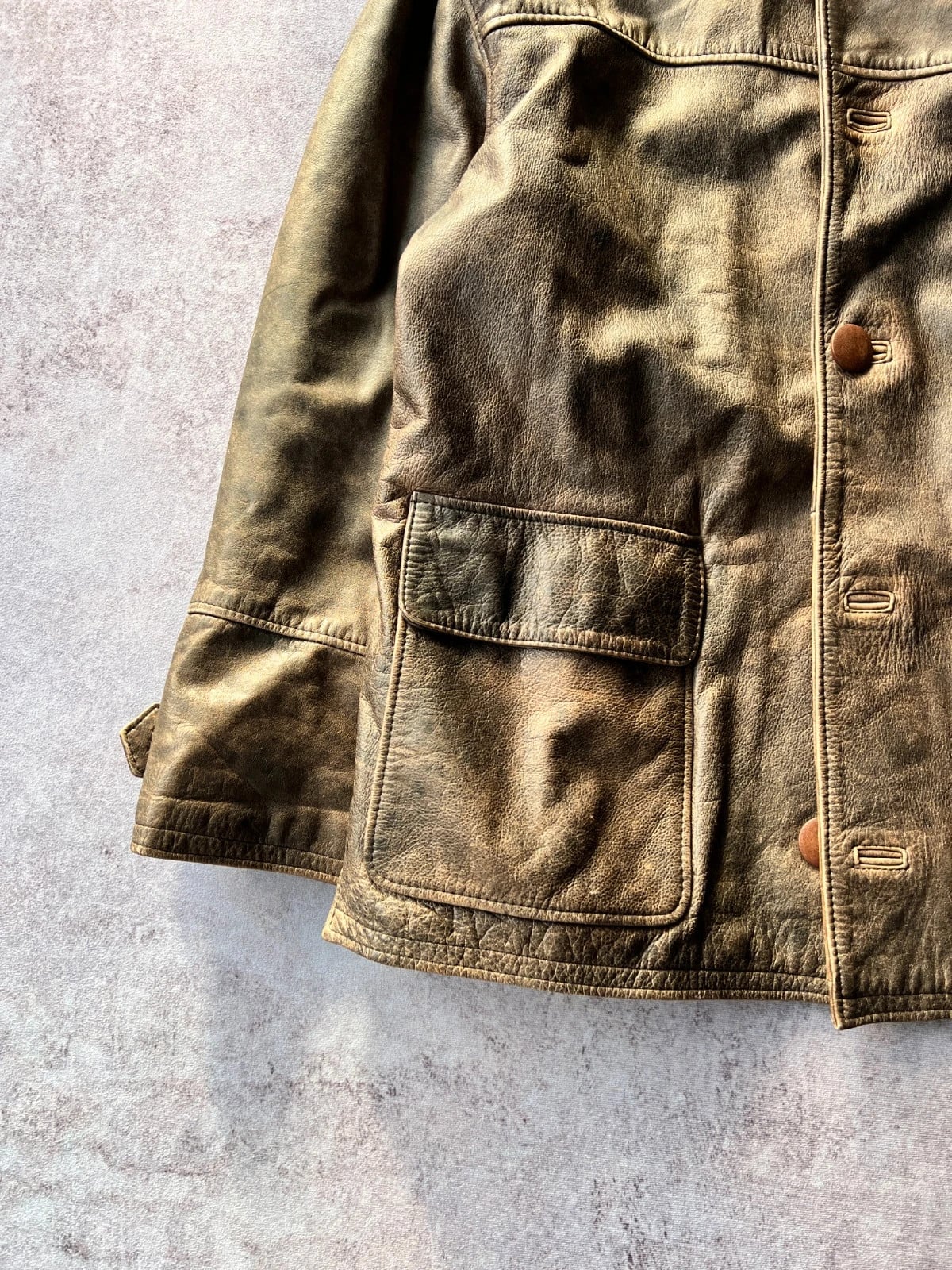 Vintage Dressing — Giacca in pelle marrone anni 90