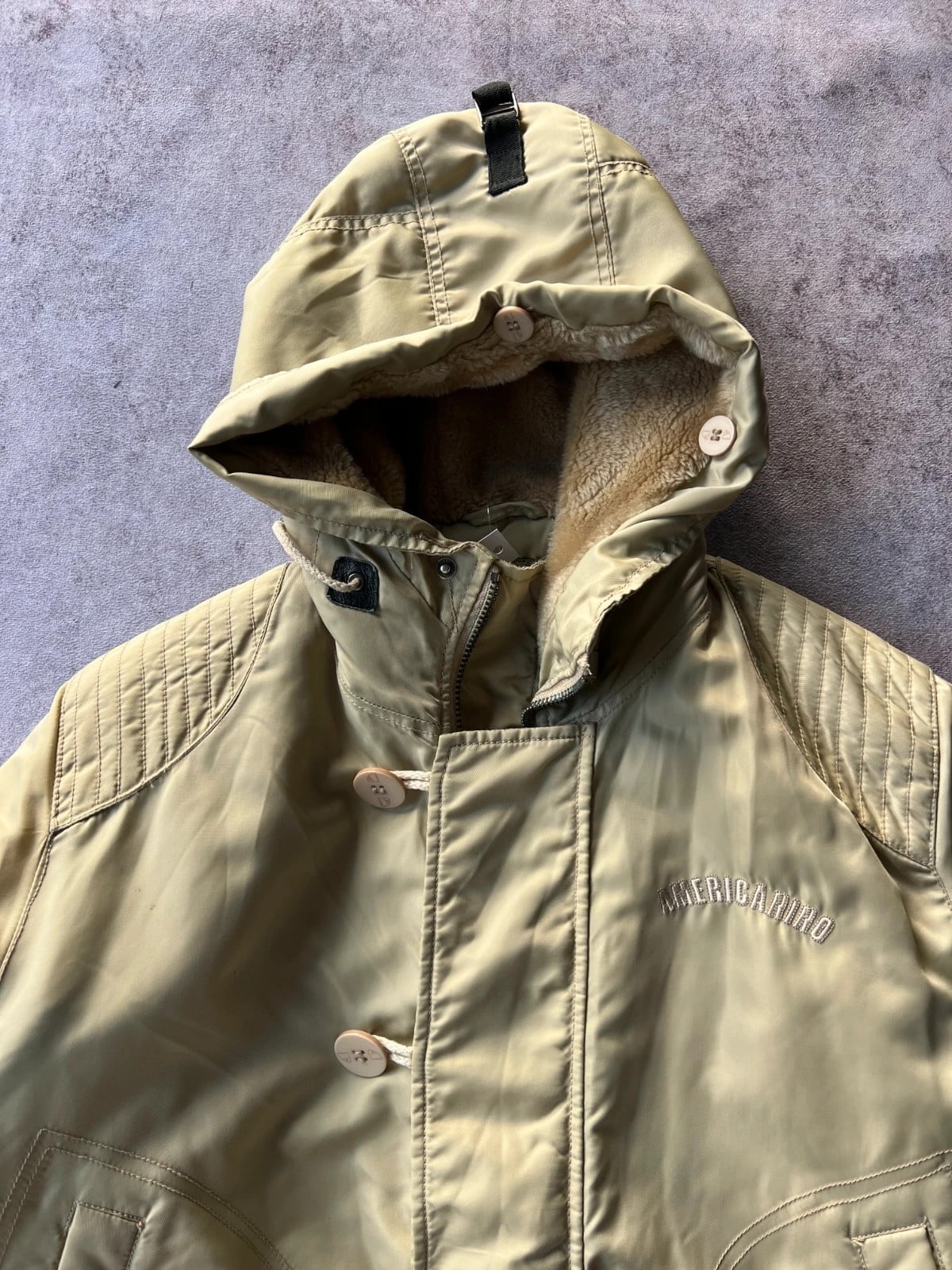 Americanino — Giacca con cappuccio anni 2000 beige — 3