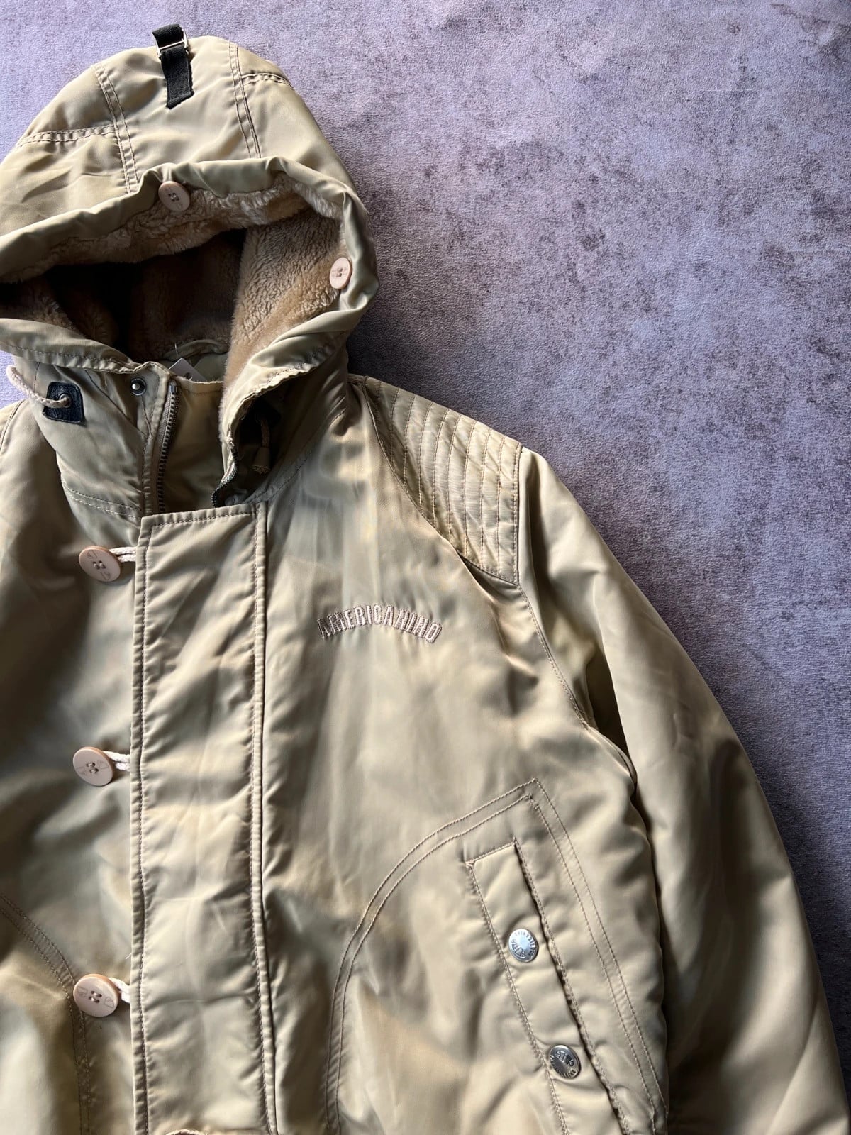 Americanino — Giacca con cappuccio anni 2000 beige — 4
