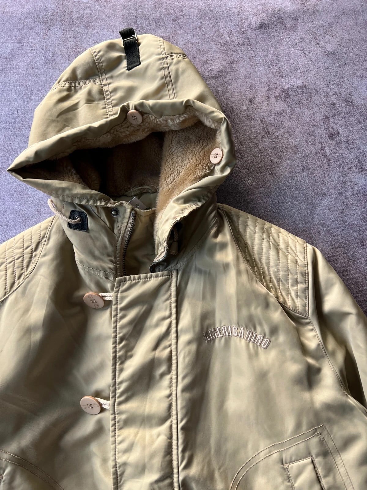 Americanino — Giacca con cappuccio anni 2000 beige — 5