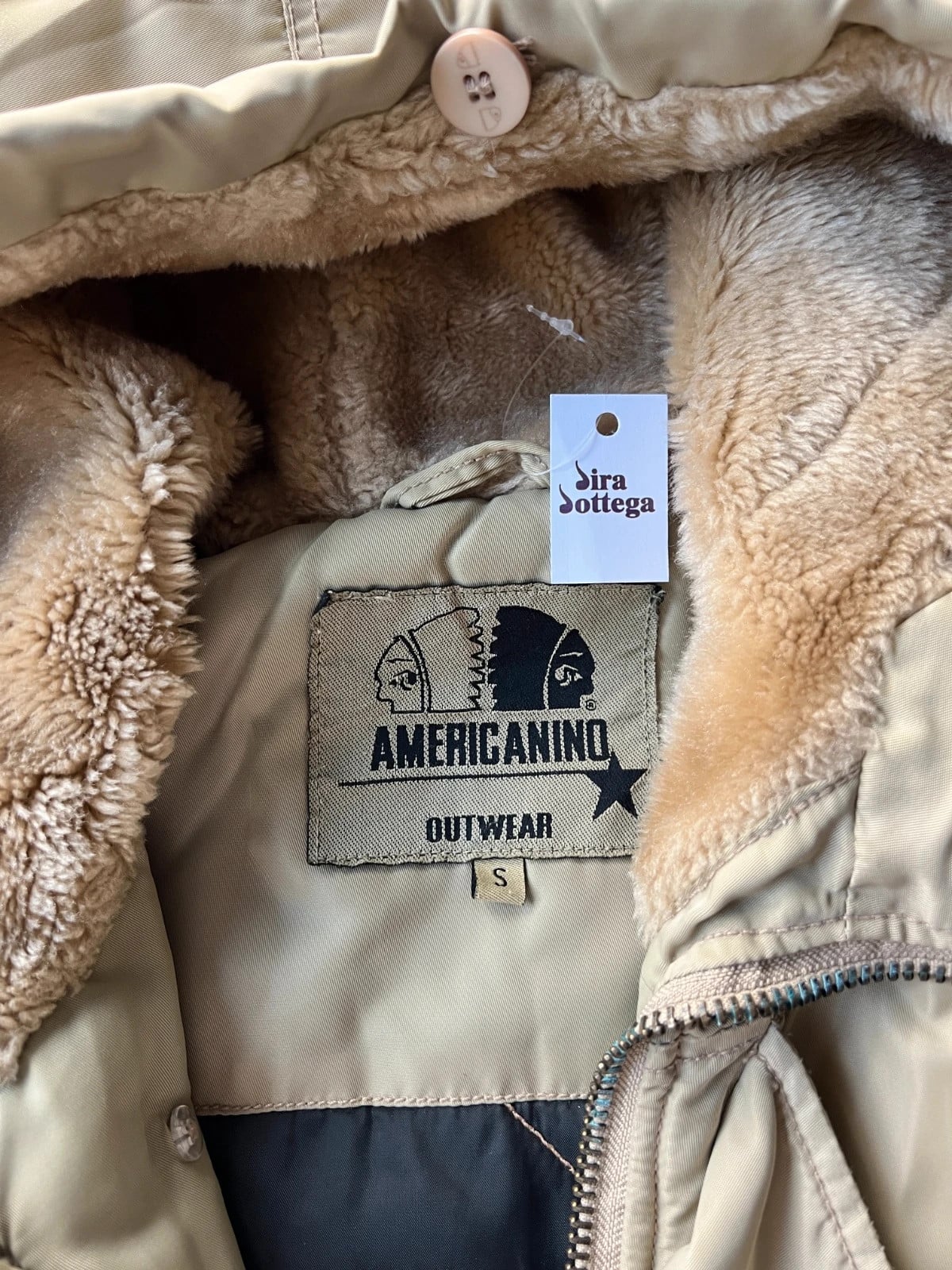 Americanino — Giacca con cappuccio anni 2000 beige — 6