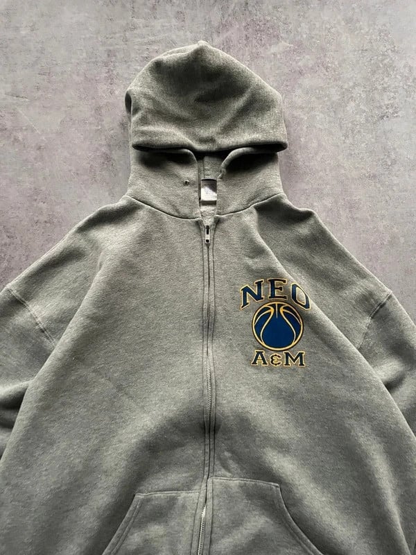 RA ZIP HOODIE GRIGIA NEO — 2