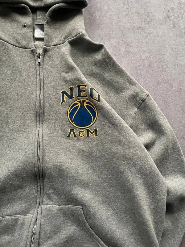 RA ZIP HOODIE GRIGIA NEO — 3