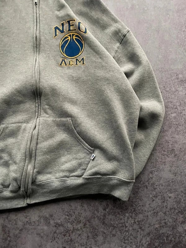RA ZIP HOODIE GRIGIA NEO — 4