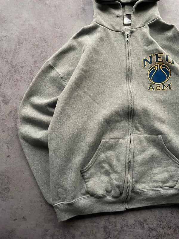 RA ZIP HOODIE GRIGIA NEO — 5