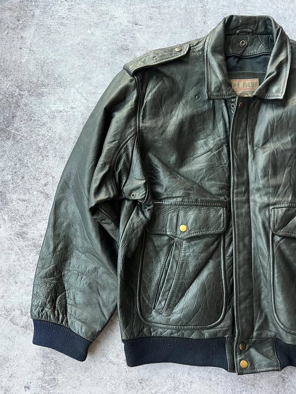 The Pilot giacca in pelle nera — 2