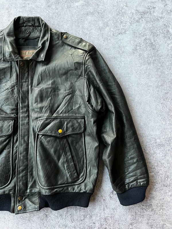 The Pilot giacca in pelle nera — 3