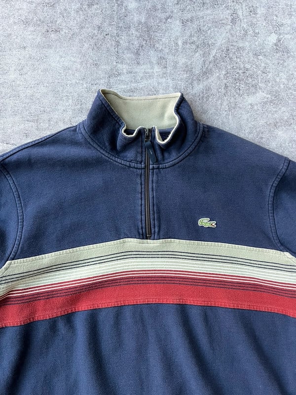 Lacoste maglione marrone a righe — 2