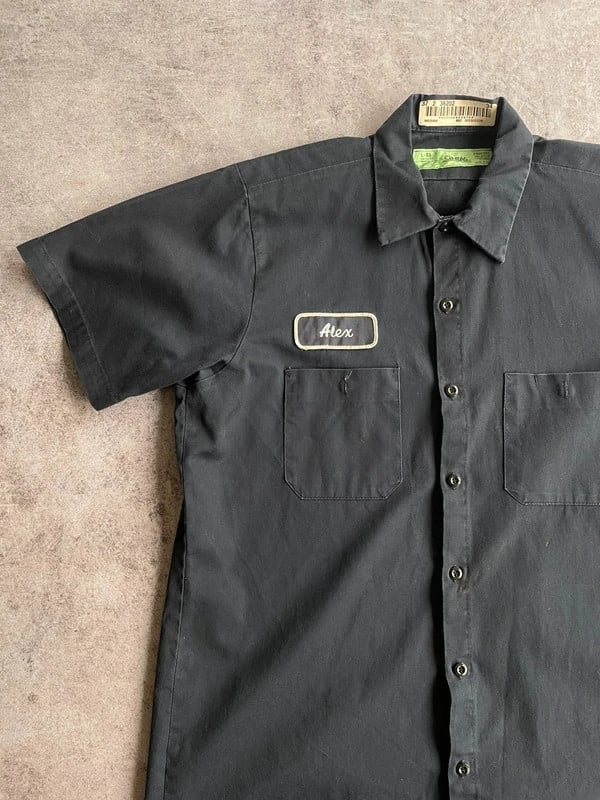 Workwear summer shirt blue vintage — 2
