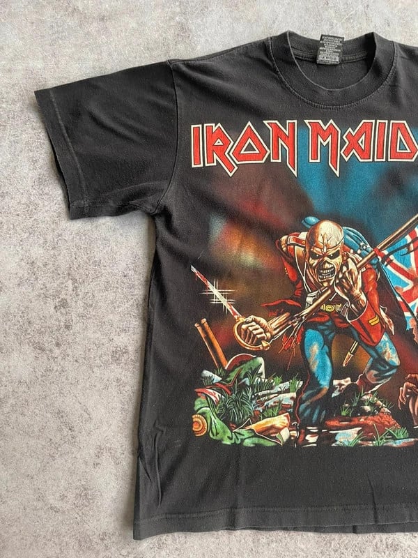 90s Iron Maiden rock vintage tee music — 2