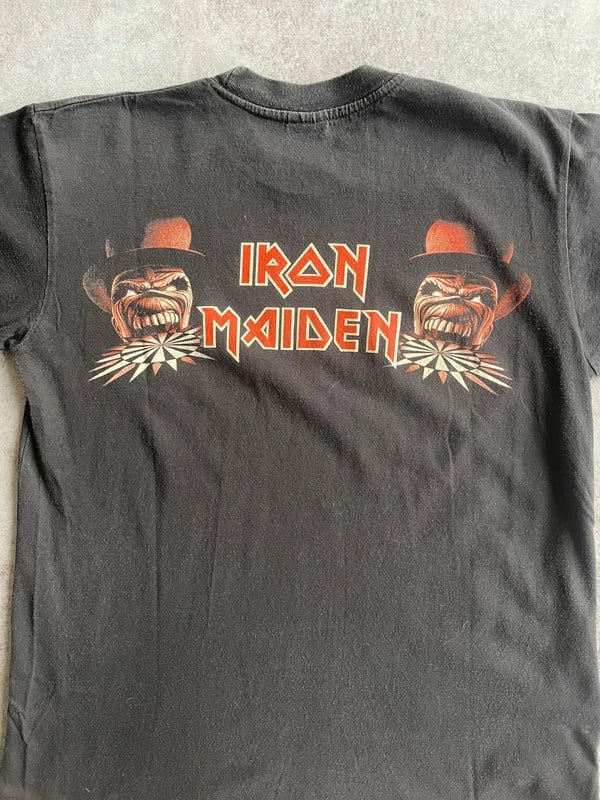 90s Iron Maiden rock vintage tee music — 6
