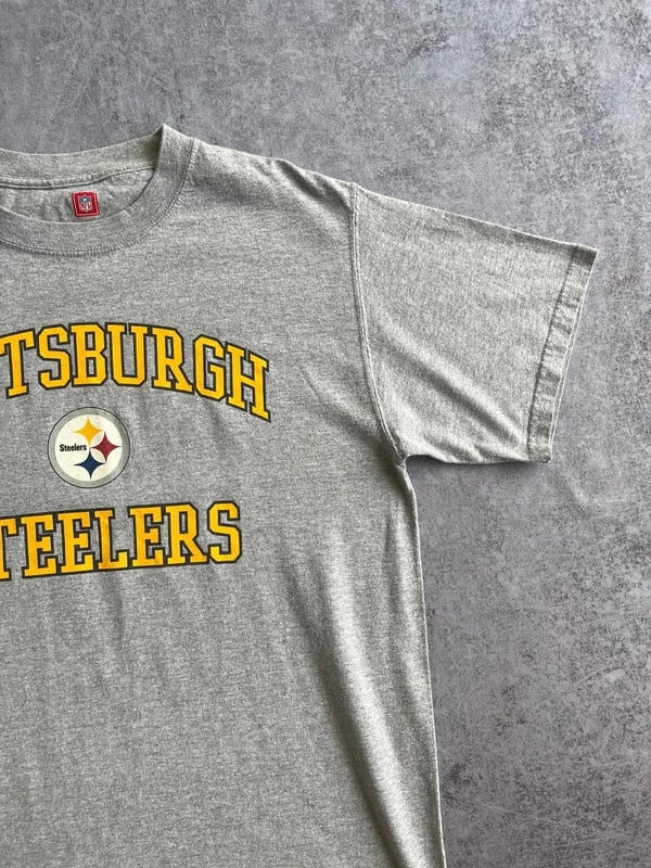 NFL t-shirt Pittsburg Steelers grey — 3