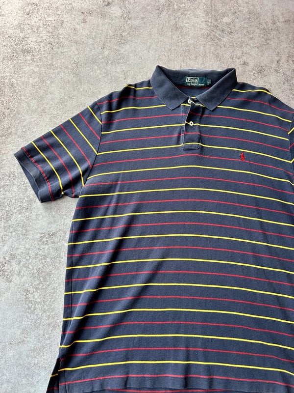 Polo Ralph Lauren viola righe gialle