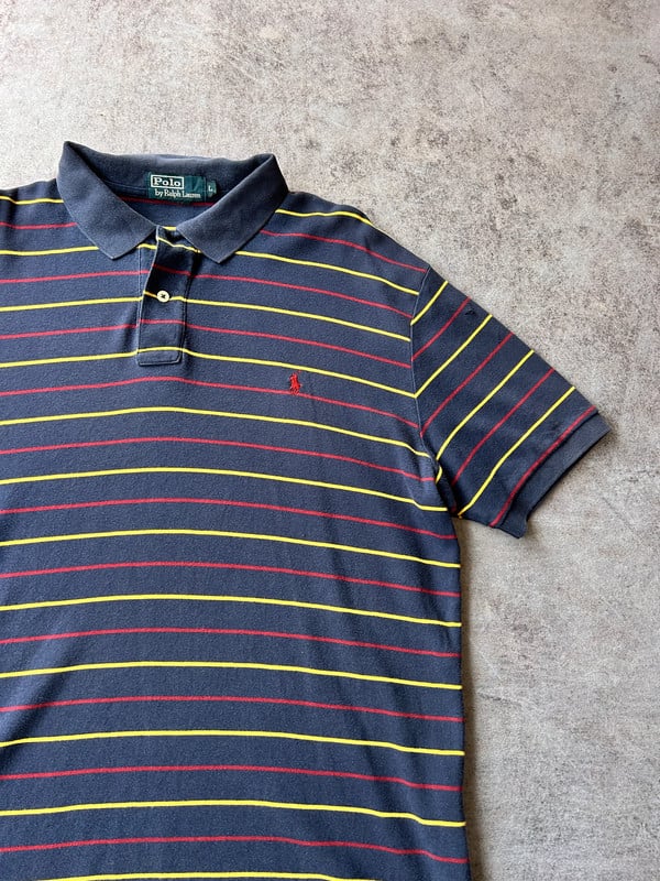 Polo Ralph Lauren viola righe gialle