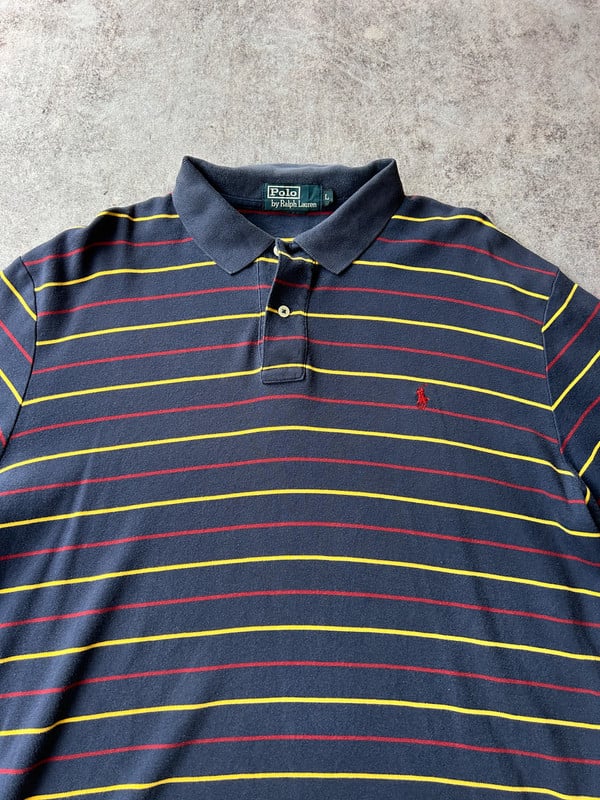 Polo Ralph Lauren viola righe gialle