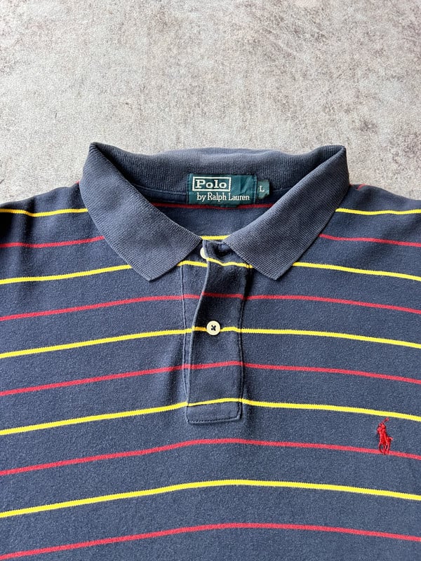 Polo Ralph Lauren viola righe gialle