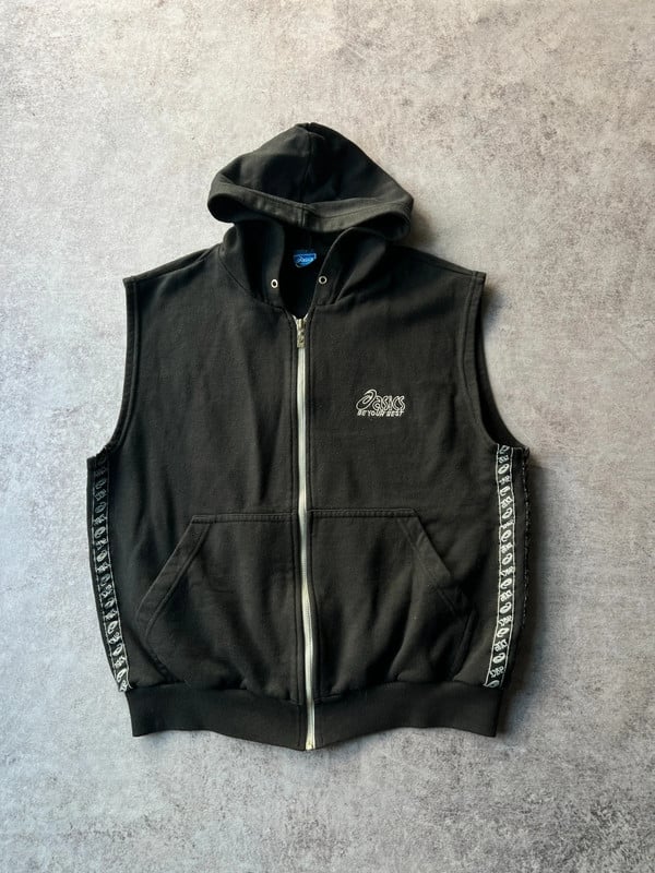 HOODIE SENZA MANICHE ASICS NERA