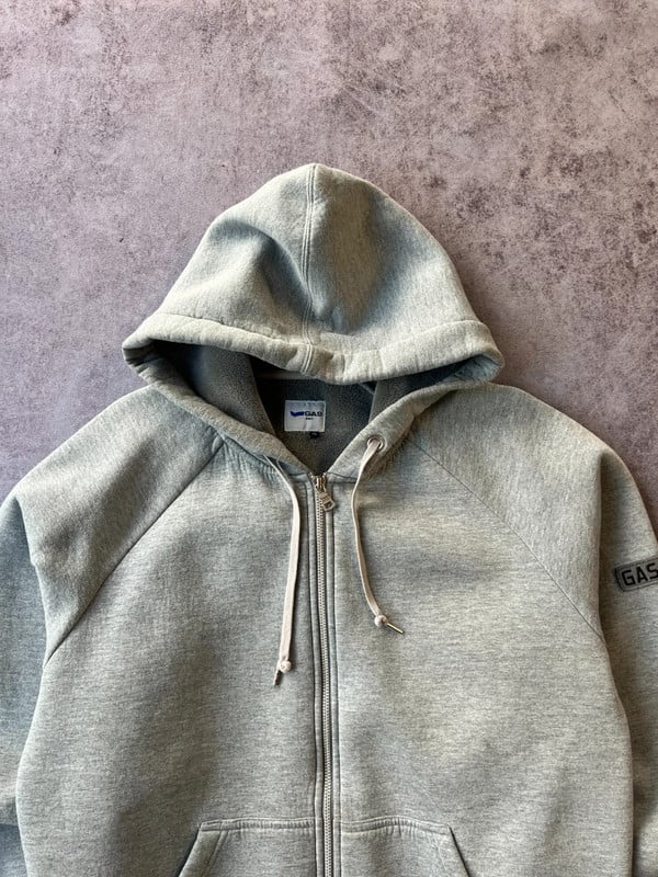 HOODIE CON ZIP GAS GRIGIA